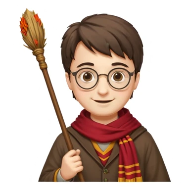 Harry potter flying on a broomstick sticker