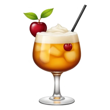 Emoji with an amaretto sour cocktail sticker