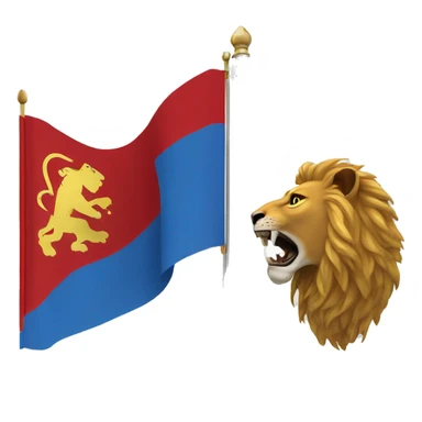 Darania flag wit armoured lion sticker