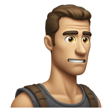 super duper long neck guy angry sticker