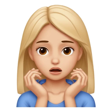 Girl pretending to choking herself out sticker