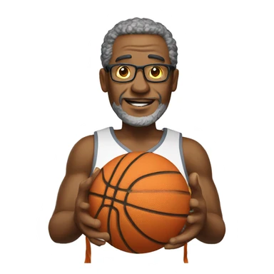 create an emoji for a professor, teaches digital technology ad plays basketball sticker