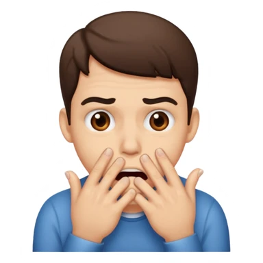 nervously bitting finger nails sticker