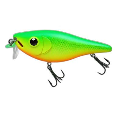 lure vert et jaune fluo sticker