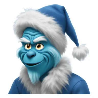 Blue grinch sticker