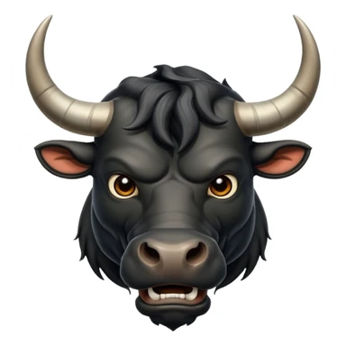 Black bull head bd style  sticker