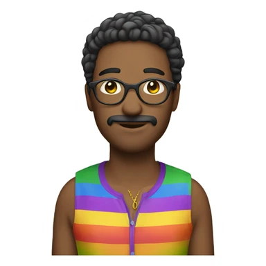 person dressed for gay pride sticker