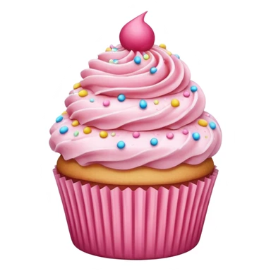 Cupcake with pink icing sticker