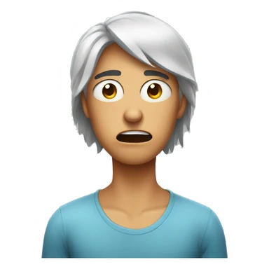 person getting irritated and their eye twitching  sticker