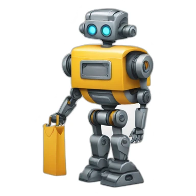 robot with a toolbox sticker