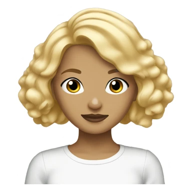 Blonde girl with blonde maltipoo sticker
