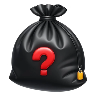 black inflated bag with red accent sticker