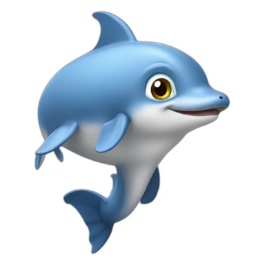 Dauphin qui monte sur un humain sticker