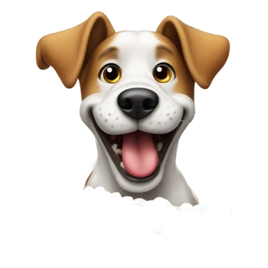 Dog eating m&ms sticker