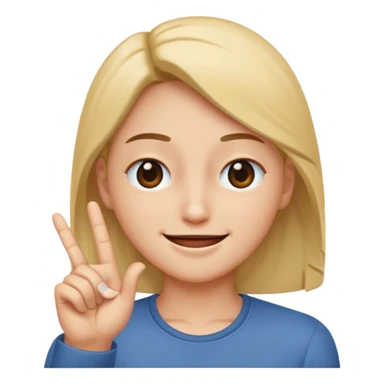 one eye close like giving a blink with hand pointed  sticker