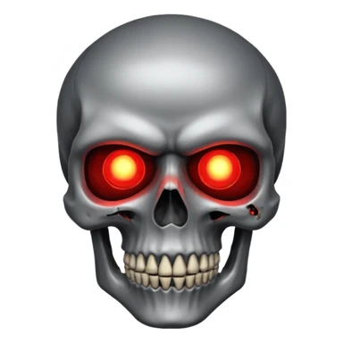 sigma skull with red light in his left eye sticker