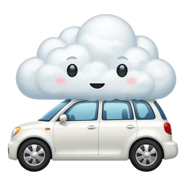 a vehicle made out of cloud  sticker
