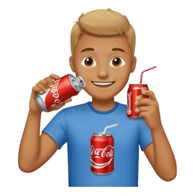 Man Drinking Soda Emoji sticker