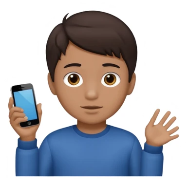 Dark brown hair, make the boy mixed race and is a boy sticker