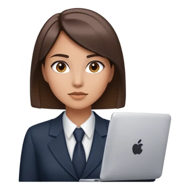 Secretaria joven morena cabello teñido lacio corto sticker