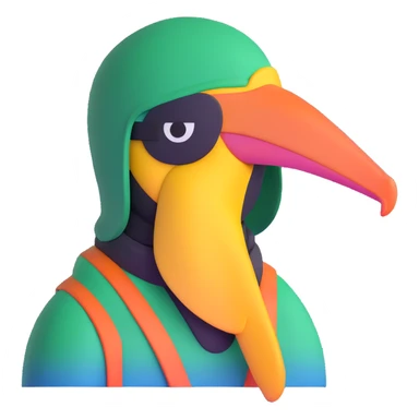 Louisiana themed ski mask with pelican and bayou design sticker