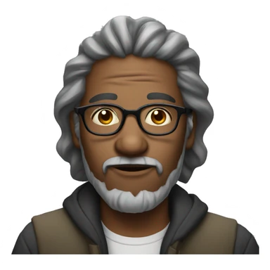  homeless man with glasses sticker
