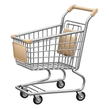 Beige shopping cart  sticker