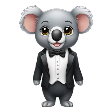 cute small koala wearing tuxedo sticker