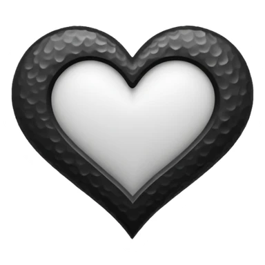 Black and white mix heart sticker