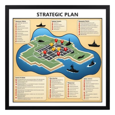 A war strategic plan sticker