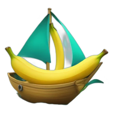 a banana on a boat sticker