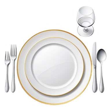 elegant plate with elegant tableware, stylish and sophisticated, like high-end restaurant vibe sticker