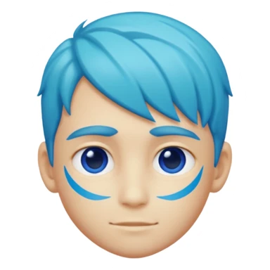 A profile imogi that is blue and aqua color and with  texxure a boy one something like that sticker