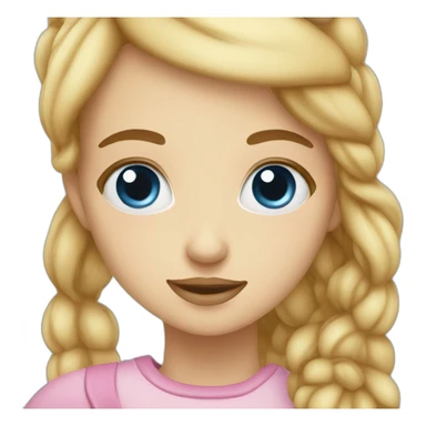 girl eat pancake blue eye sticker