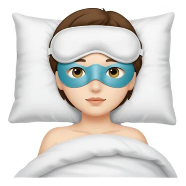 In bed with sleep eye mask sticker