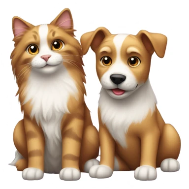 cat and dog best friend sticker