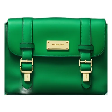 Realistic dark green to emerald green ombre michael kors  satchel purse.  sticker