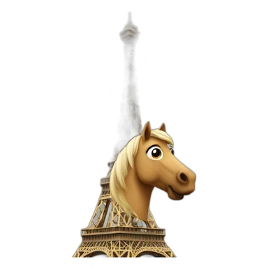 horse on eiffel tower sticker