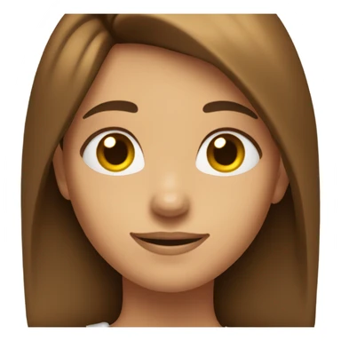 girl with brown hair doing a smirk  sticker