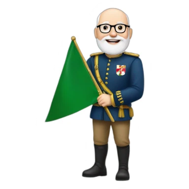 Frans Timmermans holding a flag of Lower Saxony sticker