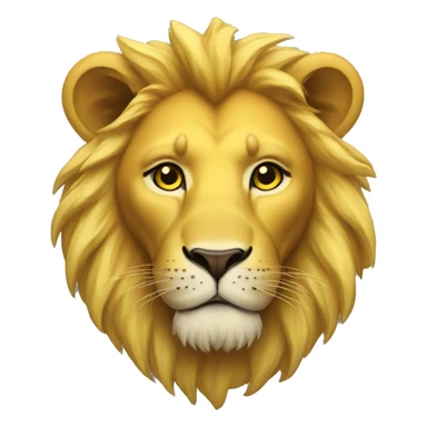 Lion with yellow heart sticker