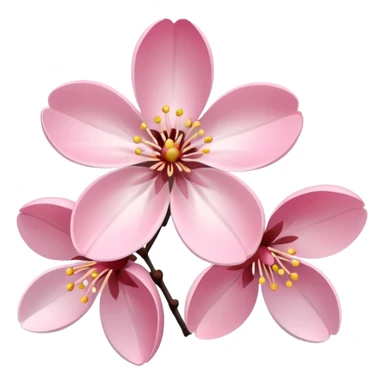 white snow cherryblossom sticker