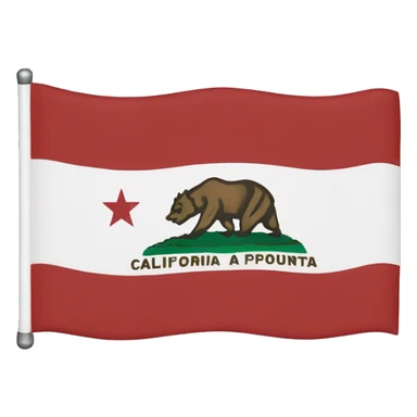 California flag but in california state shape sticker