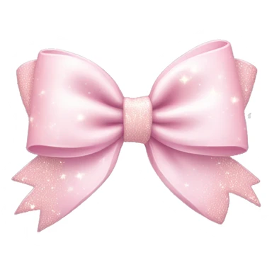 light baby pink bow with sparkles sticker