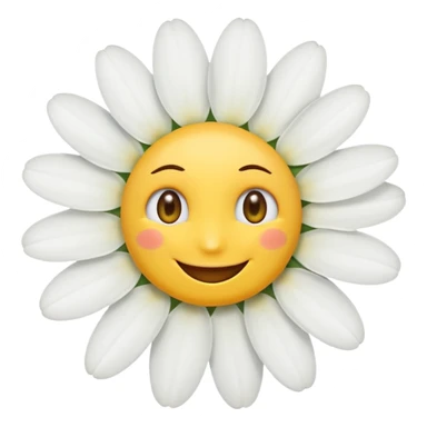 daisy with eyes and smile no face sticker