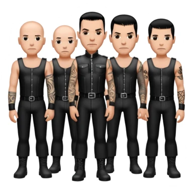 Whole rammstein band standing as a group sticker