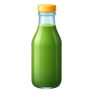 Bottled green juice sticker