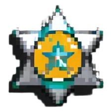 Sheriff-style star badge with MODERATOR text sticker