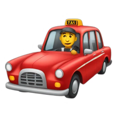 Taxi driver in the red car sticker