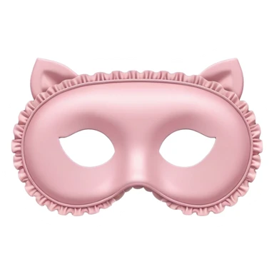 Powder pink sleep mask, satin, frilly, no eyes sticker